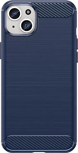 Hurtel Flexible Carbon Pattern Case for iPhone 15 Plus Carbon Case Blue