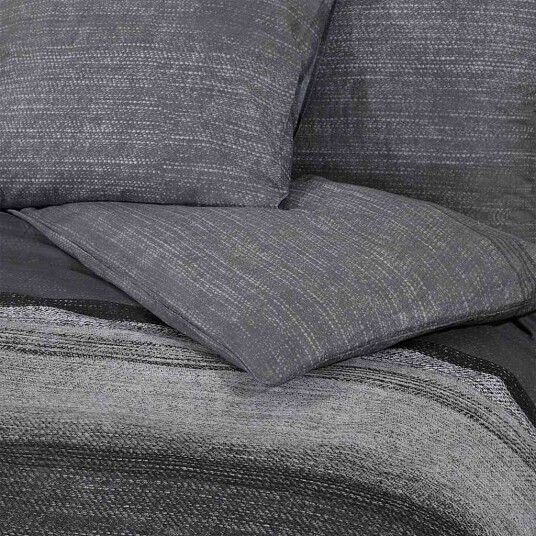  Sengesett mørkegrå 200x220 cm bomull 8720845432782
