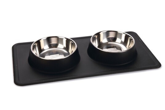 Karlie Diner Set Silikon Dex 2 X 350 ml Ø 14 cm Svart Karlie Diner Set Silikon Dex 2 X 350 ml Ø 14 cm Svart