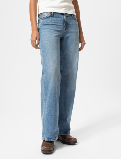 Nudie Jeans Wide Heidi Worn Treasure - Blue - 30 x 30