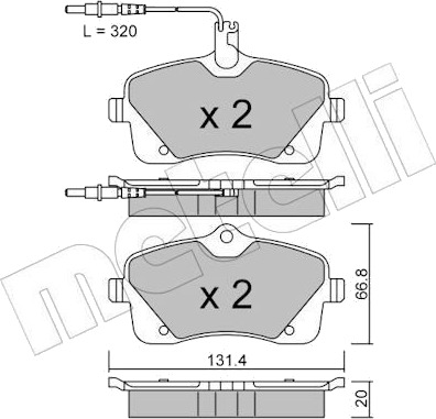 METELLI 22 0853 0 Bremseklosser