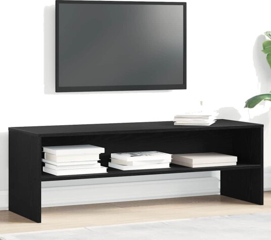 TV benk svart eik 120x40x40 cm sponplate