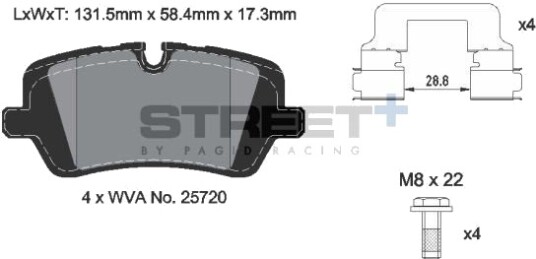 PAGID Racing T8123SP2001 Bremseklosser PAGID Racing T8123SP2001 Bremseklosser