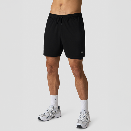 Icaniwill Stride 2 i 1 Shorts Svart Small