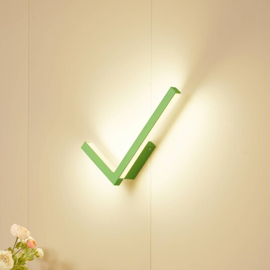 Lucande LED-vegglampe Check grønn metall CCT dimbar Lucande LED-vegglampe Check grønn metall CCT dimbar