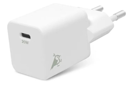 Aqiila Chargebird W20 USB-C Vegglader 20W med Hurtiglading Hvit
