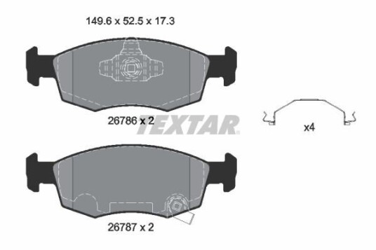 Bremseklosser TEXTAR 2678601 Bremseklosser TEXTAR 2678601