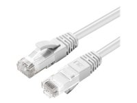 MicroConnect - Koblingskabel - RJ-45 (hann) til RJ-45 (hann) - 1.5 m - 5 mm - UTP - CAT 6a - halogenfri, innendørs, formstøpt, rund, uten hindringer - hvit