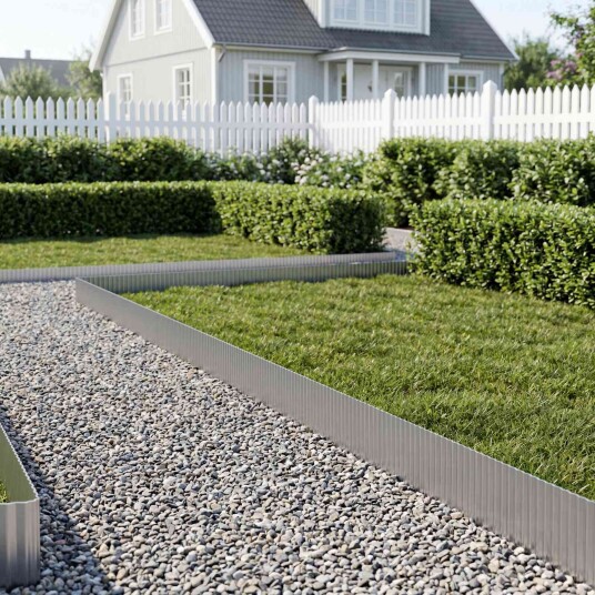 vidaxl Gjerdekant 5 m x 10 cm Galvanisert stÄl SÞlv vidaxl Gjerdekant 5 m x 10 cm Galvanisert stÄl SÞlv