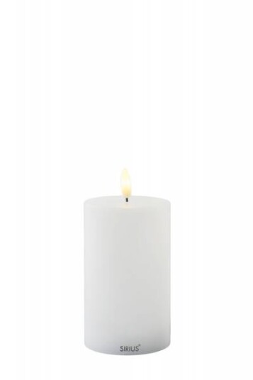 SIRIUS Sille oppladbart lys, Ø7,5cmx12,5cm, hvit