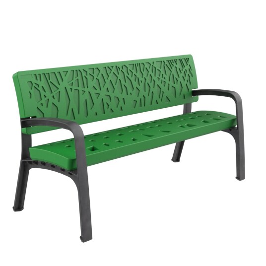 Parkbenk Citymax Solidum Grønn Resirkulert 170x83x76cm