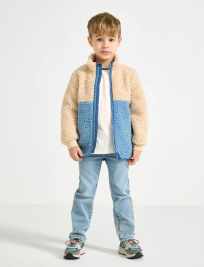 Lindex Jacket Pile Colourblock Beige 104