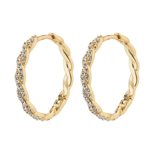 Pilgrim EZO twirl krystall hoops gullbelagt Pilgrim EZO twirl krystall hoops gullbelagt
