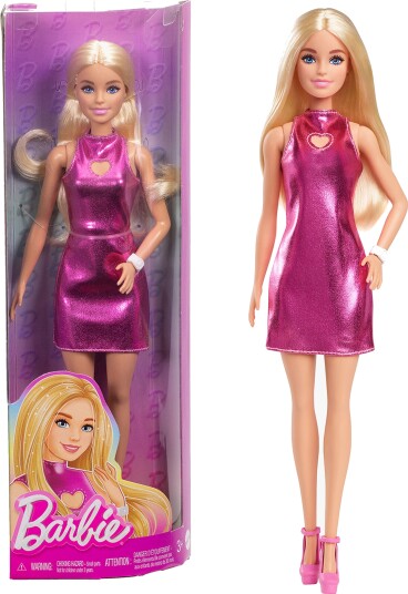 Barbie Fashionista Pink Metallic Kjole Dukke 3+år