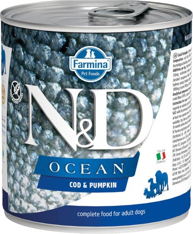 Farmina N&D Ocean Codfish & Pumpkin Våtfôr 285 g til Hund - Naturlig Hundefôr