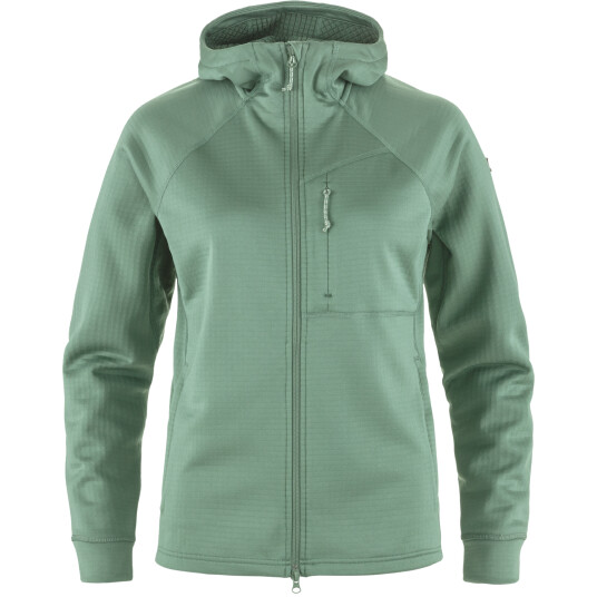 Fjellreven Women's Abisko Grid Fleece Hoodie Patina Green S Fjellreven Women's Abisko Grid Fleece Hoodie Patina Green S