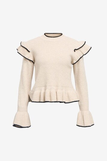 Object Pullover objAki L/S RE Knit Pullover 142 Hvit