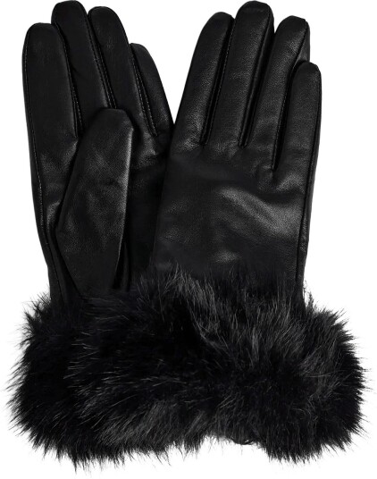 DEPECHE Gloves With Fur 099 BLACK (NERO) 8 DEPECHE Gloves With Fur 099 BLACK (NERO) 8
