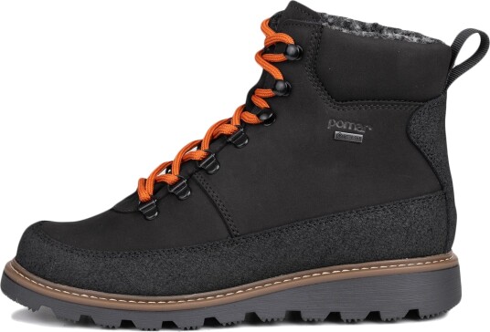 Pomar Women's Kerttu GORE TEX Ankle Boot Black nub/PU/Black sole 40
