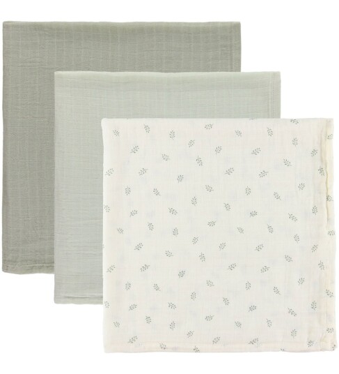 Sebra Muslin Babyteppe 3 pk Sophora Leaves