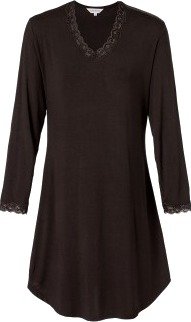 Lady Avenue Bamboo Nightdress With Long Sleeve Mørkbrun  Bambus X Large Dame