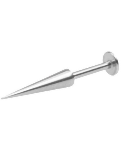 Utgått Long Spike Basic Labret Piercing Strl 1.2 x 8 med 14 mm lang kule