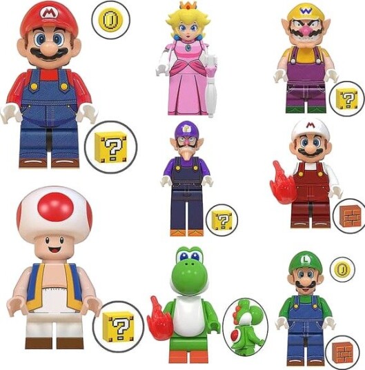 8 Stk/Sett Super Mario Minifigur Samlet Byggeklosser Leke Mini Figur Samleobjekt Gave 8 Stk/Sett Super Mario Minifigur Samlet Byggeklosser Leke Mini Figur Samleobjekt Gave