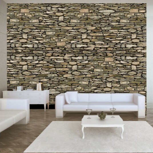 Veggmaleri Stone Wall 100x70 - Finnes i flere størrelser Veggmaleri Stone Wall 100x70 - Finnes i flere størrelser