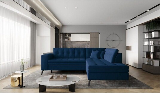 Seksjon Eltap Lanvin 260x210x93 cm Nube 40 Blå Høyre Seksjon Eltap Lanvin 260x210x93 cm Nube 40 Blå Høyre