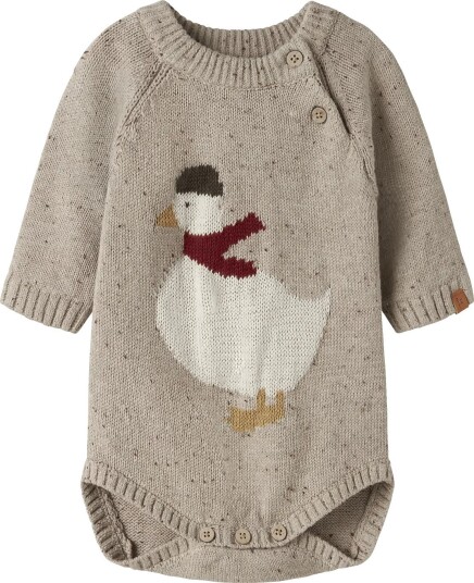 Lil"Atelier Nbngalto Ria Ls Knit Body Lil - OXFORD TAN - 56