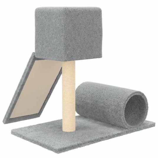 Vidaxl Kattetre Med Klorestolpe I Sisal Lysegrå 59 cm Vidaxl Kattetre Med Klorestolpe I Sisal Lysegrå 59 cm