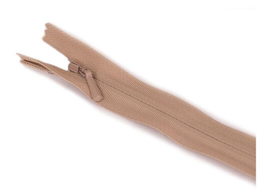 Skjult glidelås 20cm Beige
