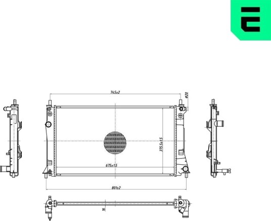 ERA 673300 Radiator motorkjøling ERA 673300 Radiator motorkjøling