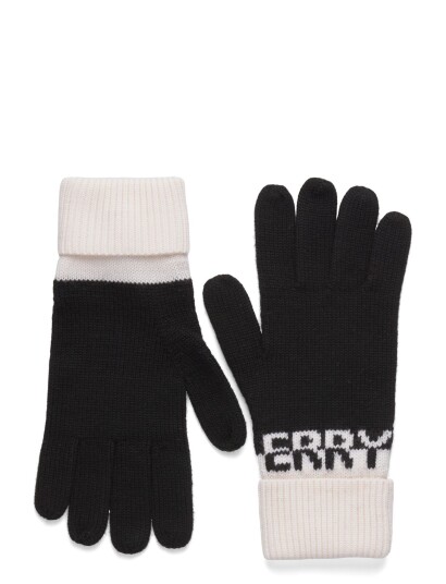 Burberry Lg Bb Wool Knit Gloves Black M/L Burberry Lg Bb Wool Knit Gloves Black M/L