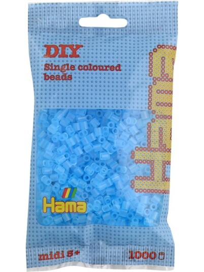 Hama Midi 1000 perler gjennomsiktig aqua