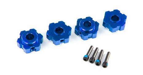 Traxxas 8956X Wheel Hubs Hex Alu Blue 4 Maxx Traxxas 8956X Wheel Hubs Hex Alu Blue 4 Maxx