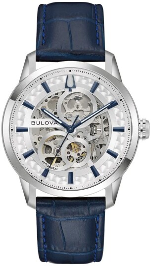 Bulova Herreklokke 96A330 Sutton Sølvfarget/Lær Ø40 mm Bulova Herreklokke 96A330 Sutton Sølvfarget/Lær Ø40 mm