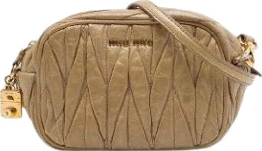 Miu Miu Pre owned Dame Pre owned Beige ONE SIZE, Miu Miu Pre owned Dame Pre owned Beige ONE SIZE,