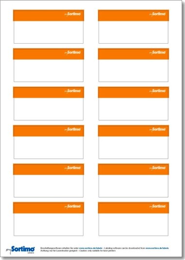 Sortimo Tekstetiketter Bred 12 Stk Oransje Sortimo Tekstetiketter Bred 12 Stk Oransje
