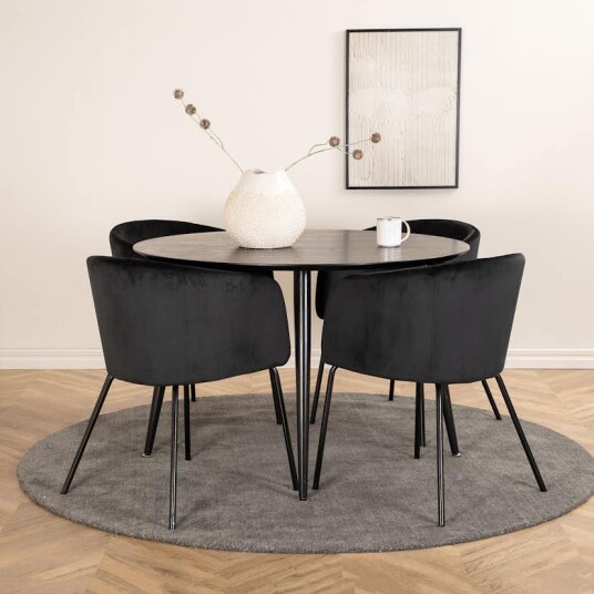 Venture Home Spisegruppe Venture Home Dipp Ø115 cm med 4 Berit Stoler GR22241