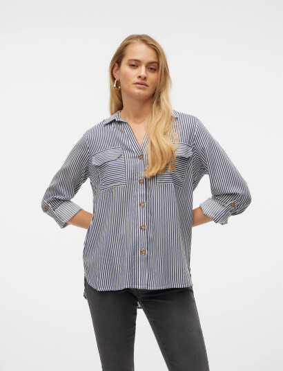 Vero Moda Vmbumpy L/S Shirt New Wvn Ga Noos - Multi/patterned - S