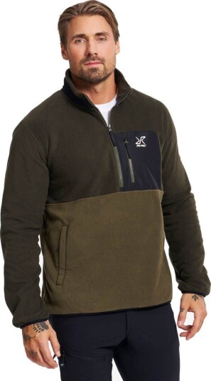 RevolutionRace Woodland Half zip Fleece Herre Forest Night/Kalamata Størrelse:L Herre > Overdeler > Fleece & midlayers