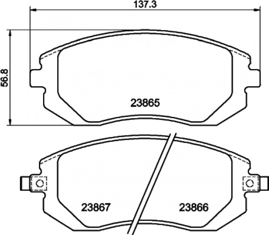 Bremseklosser HELLA 8DB 355 010 211