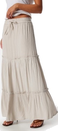 VILA Vimesa High Waist long skirt Feather Gray 36