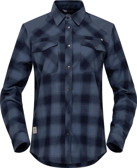 Norrøna Women's Femund Flannel Shirt Navy Blazer XS, Navy Blazer