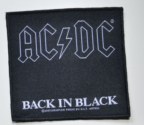 Back In Black 9 5 X 10 1 Cm Back In Black 9 5 X 10 1 Cm