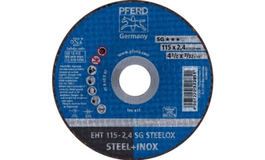 Pferd Eht 115-2,4 Sg Steelox, Stål, Rustfritt Stål, Pferd, 11,5 Cm, 13300 Rpm, 25 Stykker Pferd Eht 115-2,4 Sg Steelox, Stål, Rustfritt Stål, Pferd, 11,5 Cm, 13300 Rpm, 25 Stykker