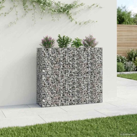  Gabion hevet seng 2 pcs sølv 170 x 50 x 150 cm Galvanisert Stål