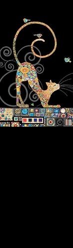 Bokmerke Bug Art katt m/lang hale
