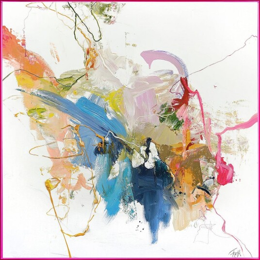 MalerifabrikkenConfidential Pink / Blandet maleri / 100 X 100 cmRosaBilder & skilt